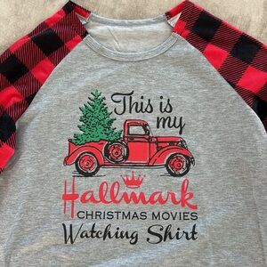 Hallmark Women's Christmas Movie Watching Shirt- Cotton/Polyester- XL